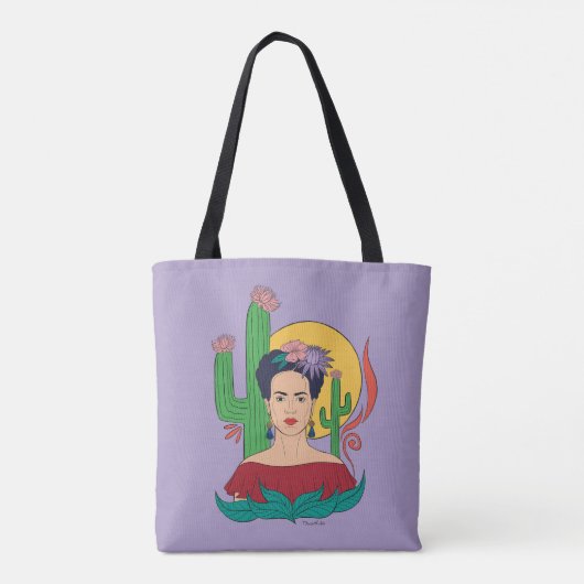 Frida Kahlo woestijn Graphic Tote Bag (Achterkant)