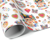 Frida Kahlo Wrapping Paper, Spaans erfgoed, Cadeaupapier (Rol Hoek)