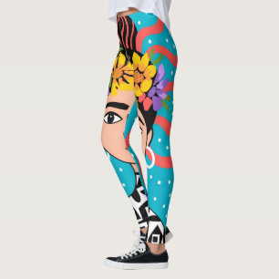 Frida Kahlo Zijaanzicht Legging - Artistiek Gezich