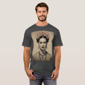 Frida Kahlo's charme:  dubbele belichting T-shirt (Voorkant volledig)
