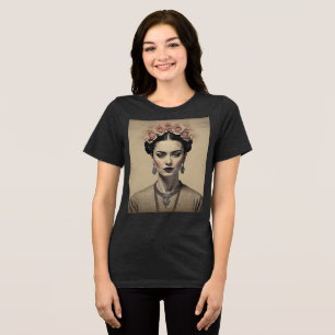 Frida Kahlo's charme:  dubbele belichting Tri-Blend Shirt