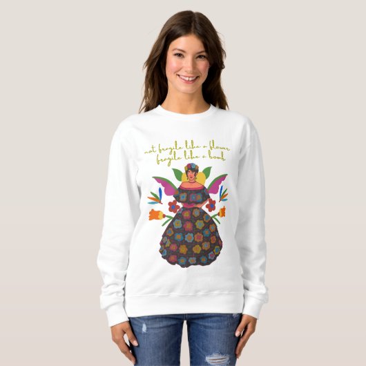 Frida Khalo Fragile als een bomb Trui (Voorkant volledig)