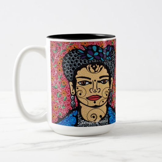 Frida Khalo Tweekleurige Koffiemok (Links)