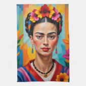Frida Kohlo Pop Art Deco Schilderen Keuken Handdoe Theedoek (Verticaal)