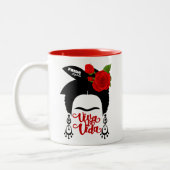 Frida Red Roses Tweekleurige Koffiemok (Links)