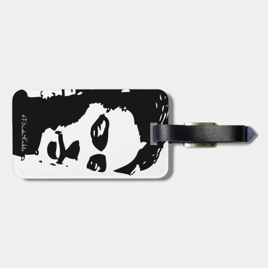 Frida Shadow Portrait Bagagelabel (Achterkant horizontaal)