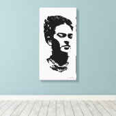 Frida Shadow Portrait Canvas Afdruk (Insitu (Houten vloer))