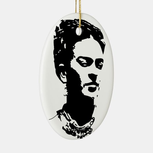 Frida Shadow Portrait Keramisch Ornament (Rechts)