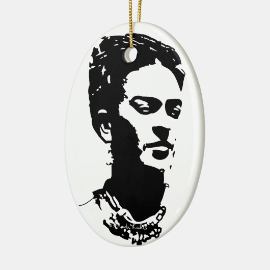 Frida Shadow Portrait Keramisch Ornament (Links)