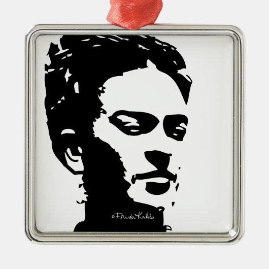 Frida Shadow Portrait Metalen Ornament (Voorkant)