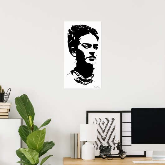 Frida Shadow Portrait Poster (Thuiskantoor)