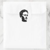 Frida Shadow Portrait Ronde Sticker (Tas)