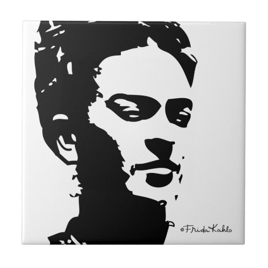 Frida Shadow Portrait Tegeltje (Voorkant)
