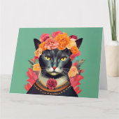 Frida the Cat Wall Clock Kaart (Voorkant)