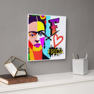 FRIDA Wall Décor Vierkante Klok