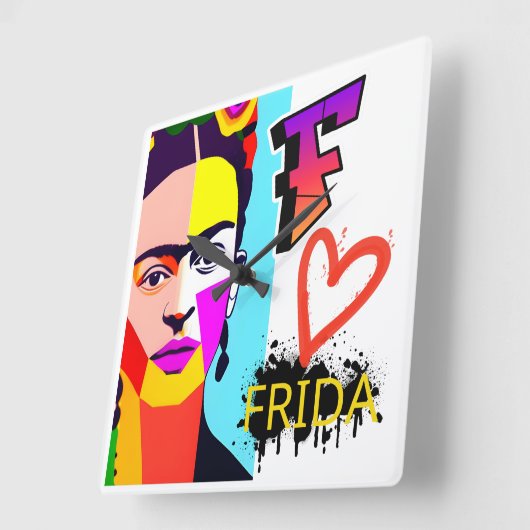 FRIDA Wall Décor Vierkante Klok (Hoek)