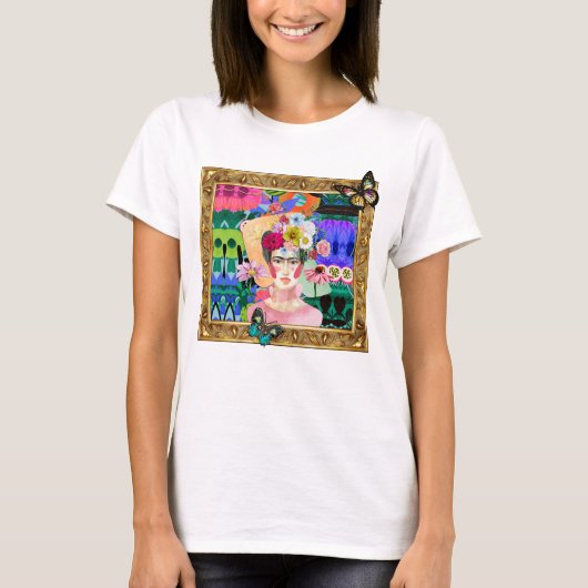 FRIDA wordt omhuld, originele T-shirts voor kunst (Voorkant)