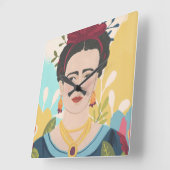 Frida's Garden Collectie Vierkante Klok (Hoek)