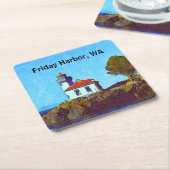 Friday Harbor Limoen Kiln Lighthouse Paper Onderze Kartonnen Onderzetters (Schuin)