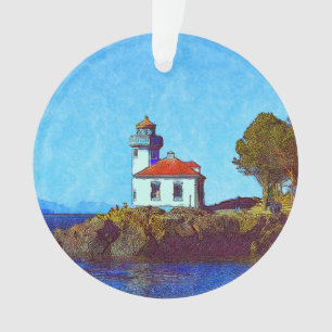 Friday Harbor Limoen Kiln Vuurtoren Acryl Ornamen Ornament