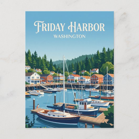 Friday Harbor, San Juan Island VS Briefkaart (Voorkant)