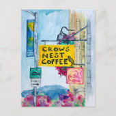 Friday Harbor Washington Coffee Business Signs Briefkaart (Voorkant)