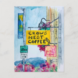 Friday Harbor Washington Coffee Business Signs Briefkaart