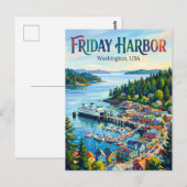 Friday Harbor, Washington VS Briefkaart (Voorkant / Achterkant)