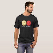 Friday Monday Happy Face Sad Face Thumbs Down Hate T-shirt (Voorkant volledig)