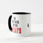 Friday Motto Funny Weekend and Coffee Humor Mug Mok (Voorkant links)