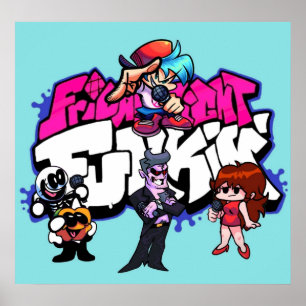 friday night funkin muziekvideogames discoFrid Poster