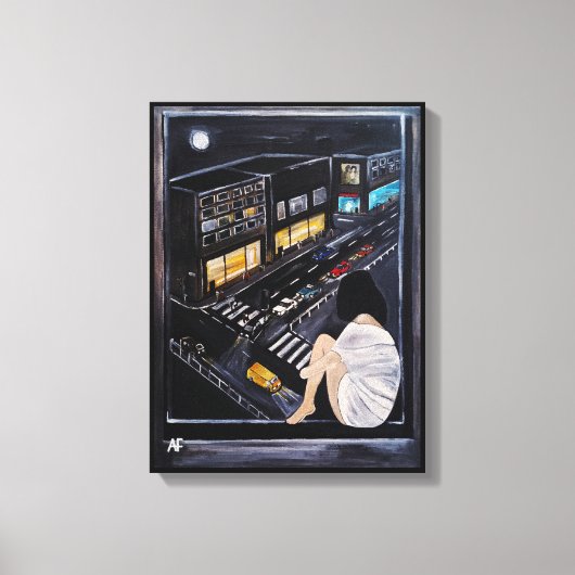 Friday Night Painting by Alfred Fox Canvas Afdruk (Voorkant)