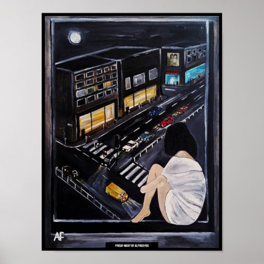 Friday Night Painting by Alfred Fox Poster (Voorkant)