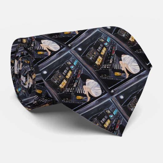 Friday Night Painting by Alfred Fox Stropdas (Opgerold)