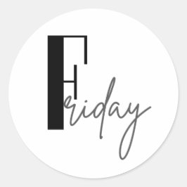Friday Ronde Sticker