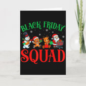 Friday Shopng Squad Christmas Black Shopng Family Kaart (Voorkant)