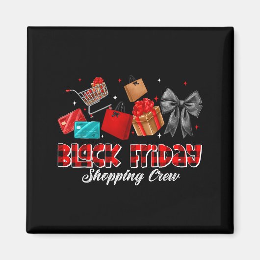 Friday Shopng Squad Christmas Black Shopng Family  Magneet (Voorkant)