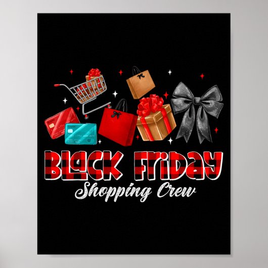 Friday Shopng Squad Christmas Black Shopng Family Poster (Voorkant)