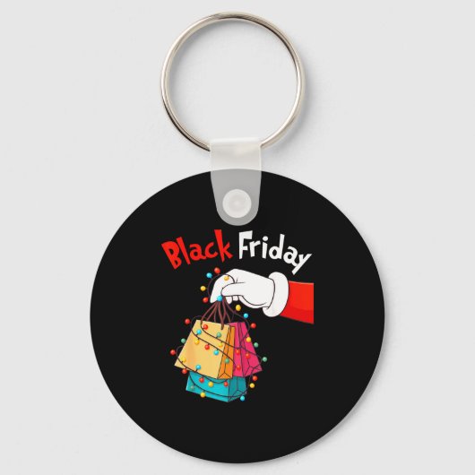 Friday Shopng Squad Christmas Black Shopng Family Sleutelhanger (Voorkant)