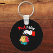 Friday Shopng Squad Christmas Black Shopng Family Sleutelhanger (Voorkant)