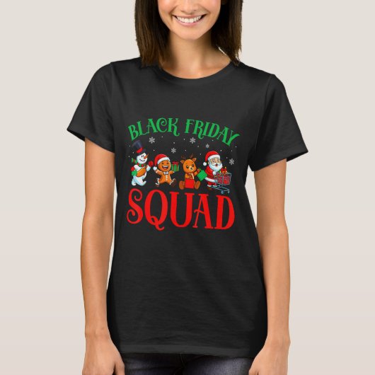 Friday Shopng Squad Christmas Black Shopng Family T-shirt (Voorkant)