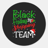 Friday Shopng Team Christmas Black Shopng Family G Ronde Sticker (Voorkant)