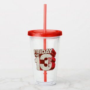 Friday the 13th Bleeding Stacked 3D Logo Acryl Drinkbeker
