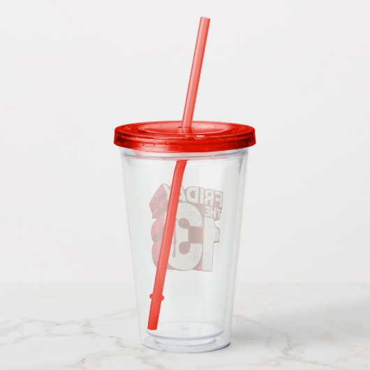 Friday the 13th | Bleeding Stacked 3D Logo Acryl Drinkbeker (Achterkant)