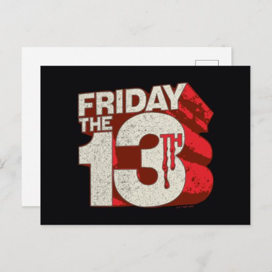 Friday the 13th | Bleeding Stacked 3D Logo Briefkaart (Voorkant / Achterkant)