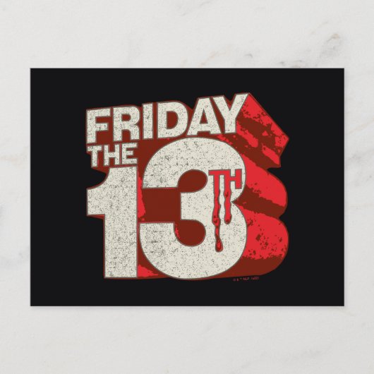 Friday the 13th | Bleeding Stacked 3D Logo Briefkaart (Voorkant)