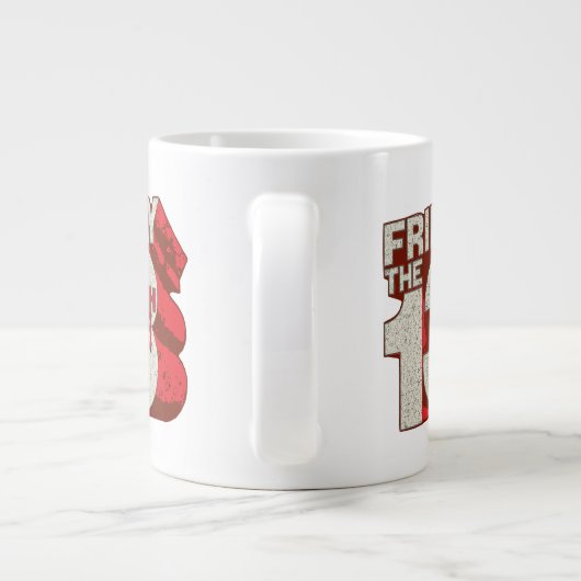 Friday the 13th | Bleeding Stacked 3D Logo Grote Koffiekop (Achterkant)