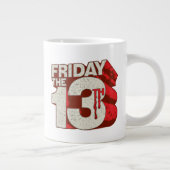 Friday the 13th | Bleeding Stacked 3D Logo Grote Koffiekop (Rechts)