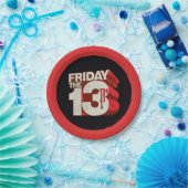 Friday the 13th | Bleeding Stacked 3D Logo Papieren Bordje (Feest)