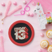 Friday the 13th | Bleeding Stacked 3D Logo Papieren Bordje (Feest)